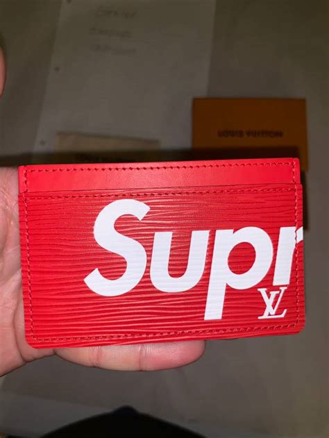 supreme lv card holder stockx